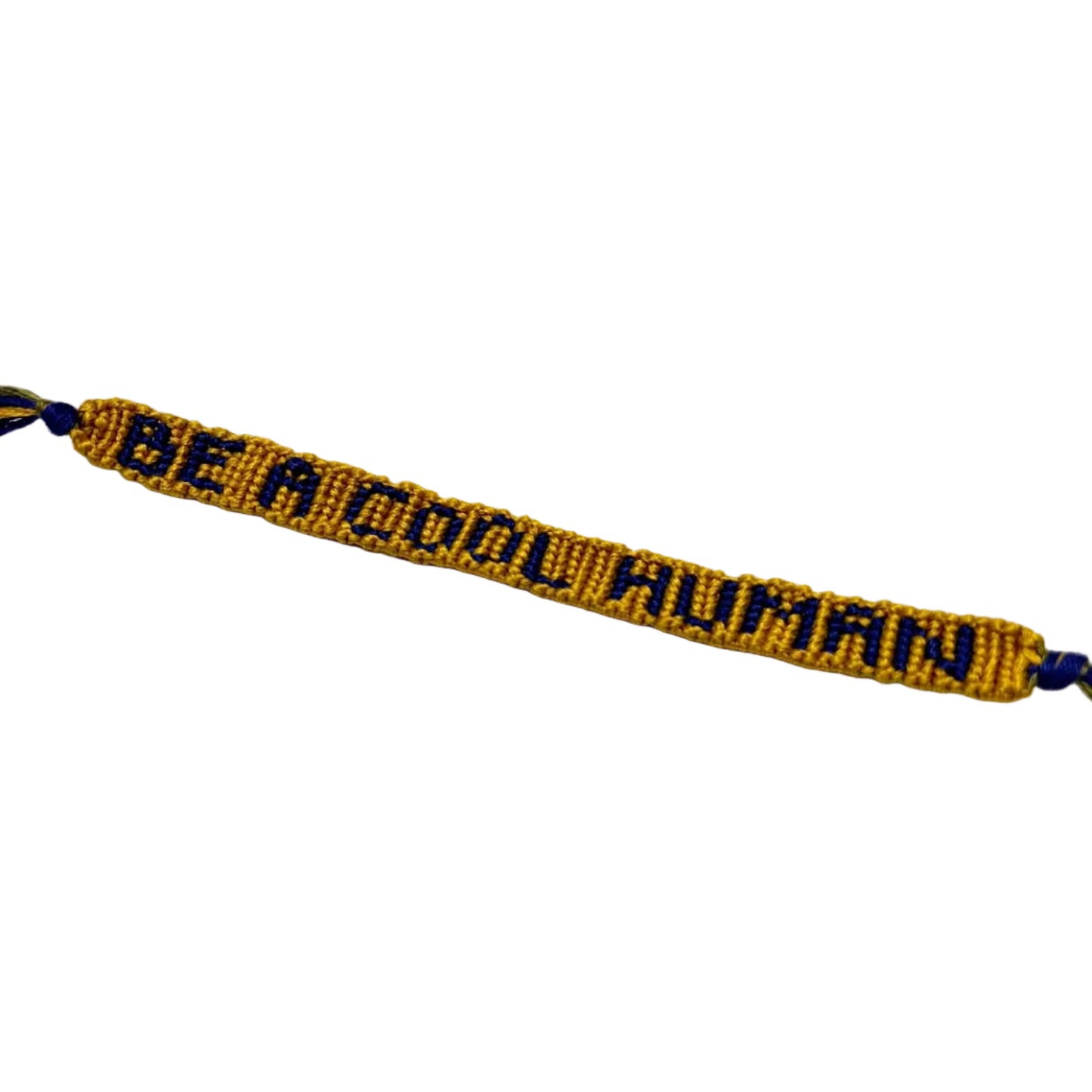 Bracelet with 'Be a Cool Human' message on a white background